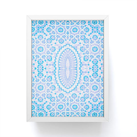 Amy Sia Morocco Light Blue Framed Mini Art Print
