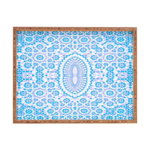 Amy Sia Morocco Light Blue Rectangular Tray