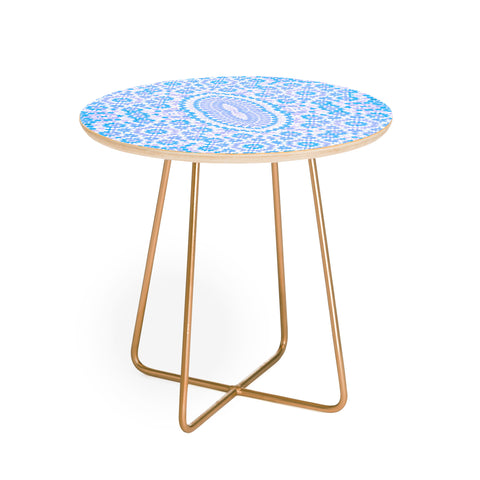 Amy Sia Morocco Light Blue Round Side Table