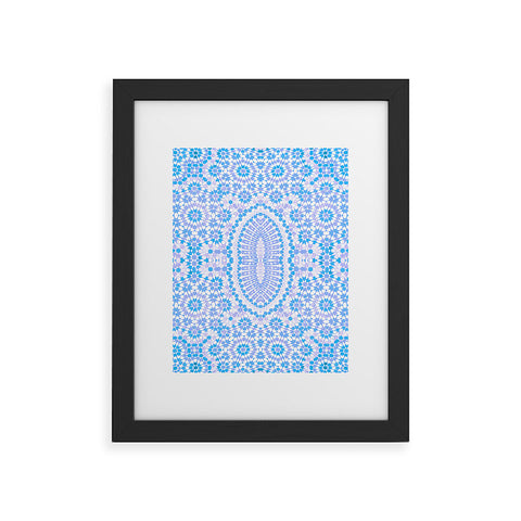 Amy Sia Morocco Light Blue Framed Art Print