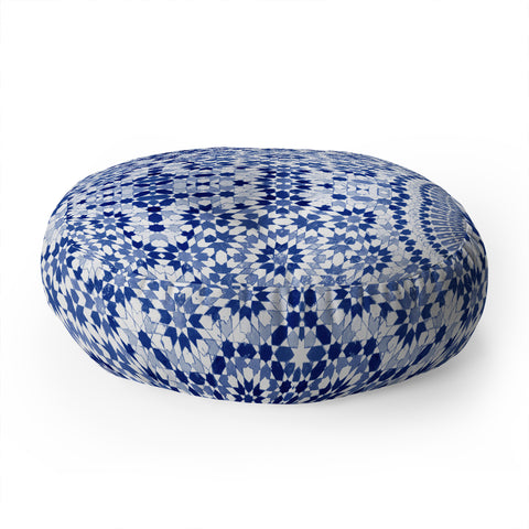Amy Sia Morocco Navy Floor Pillow Round