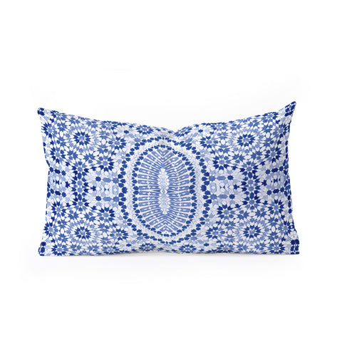 Amy Sia Morocco Navy Oblong Throw Pillow