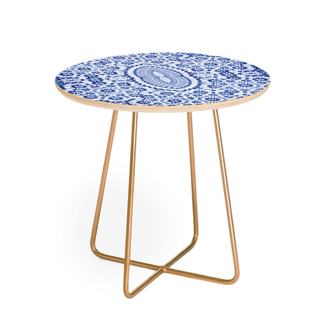 Amy Sia Morocco Navy Round Side Table