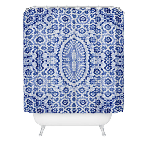 Amy Sia Morocco Navy Shower Curtain