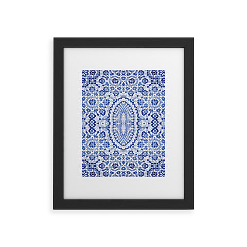 Amy Sia Morocco Navy Framed Art Print