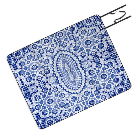 Amy Sia Morocco Navy Picnic Blanket