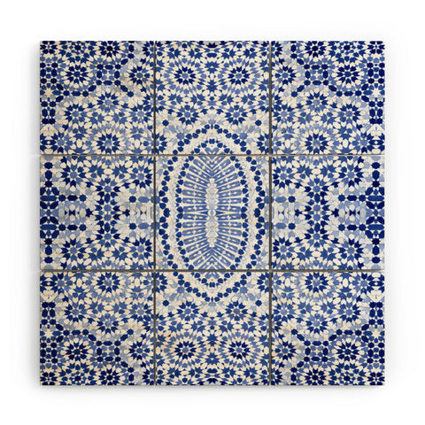 Amy Sia Morocco Navy Wood Wall Mural