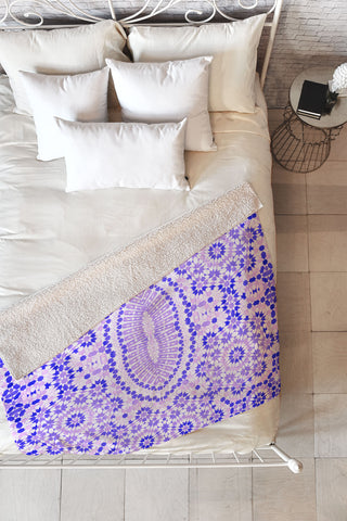 Amy Sia Morocco Purple Fleece Throw Blanket