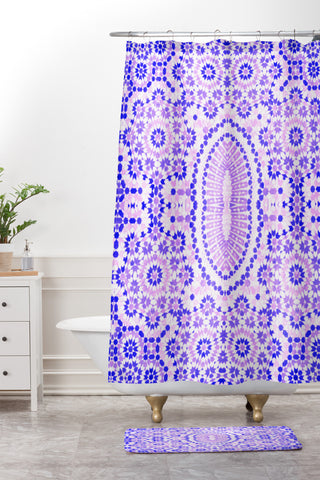 Amy Sia Morocco Purple Shower Curtain And Mat