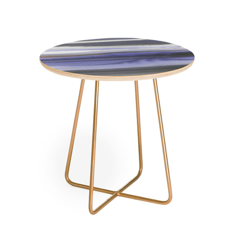 Amy Sia Mystic Dream Deep Blue Round Side Table