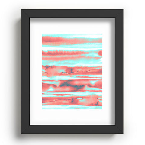 Amy Sia Neon Stripe Orange Recessed Framing Rectangle