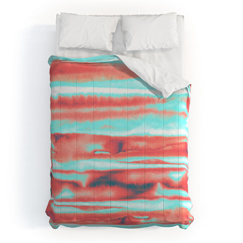 Amy Sia Neon Stripe Orange Comforter