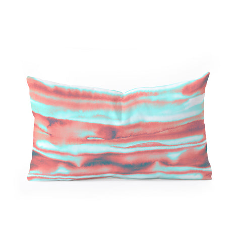 Amy Sia Neon Stripe Orange Oblong Throw Pillow