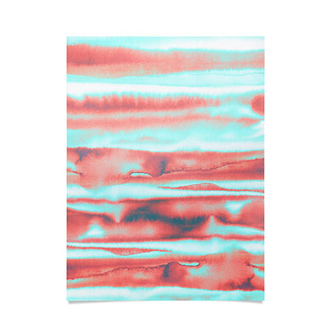 Amy Sia Neon Stripe Orange Poster