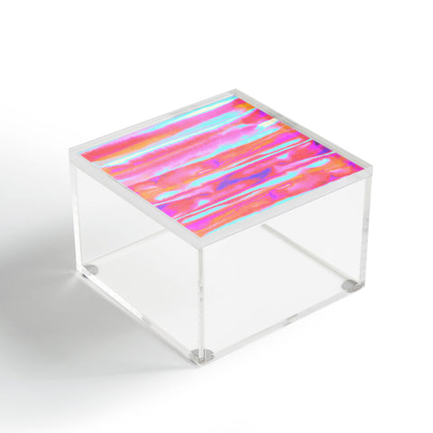 Amy Sia Neon Stripe Pink Acrylic Box
