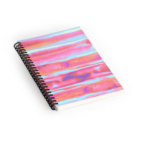 Amy Sia Neon Stripe Pink Spiral Notebook