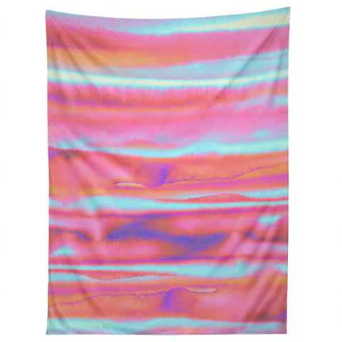 Amy Sia Neon Stripe Pink Tapestry