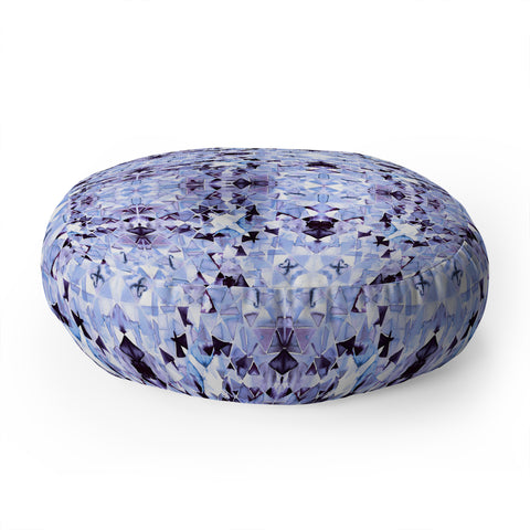 Amy Sia New York Geo Blue Floor Pillow Round