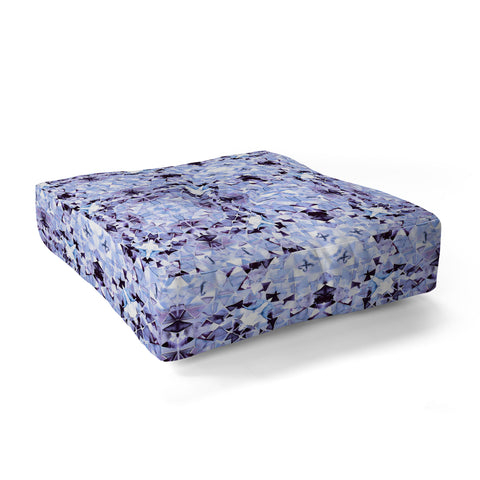 Amy Sia New York Geo Blue Floor Pillow Square