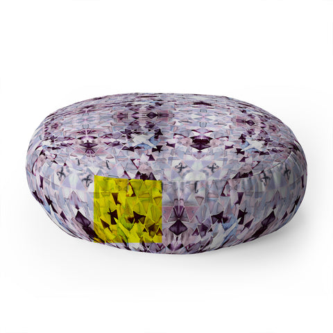 Amy Sia New York Geo Purple Floor Pillow Round