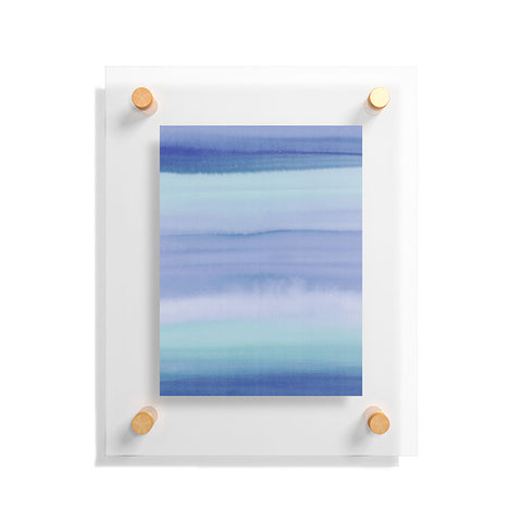 Amy Sia Ombre Watercolor Blue Floating Acrylic Print