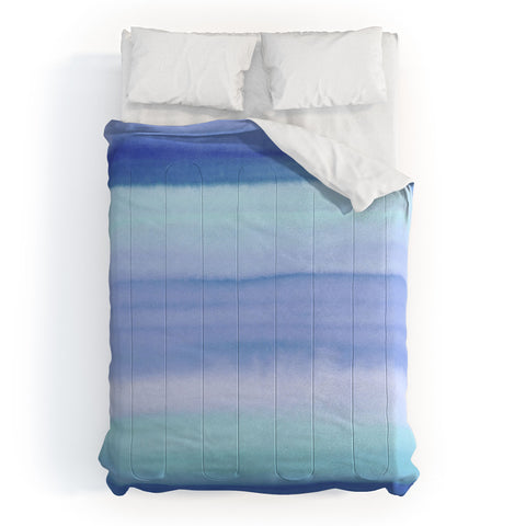 Amy Sia Ombre Watercolor Blue Comforter