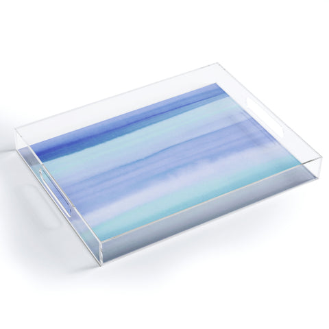 Amy Sia Ombre Watercolor Blue Acrylic Tray