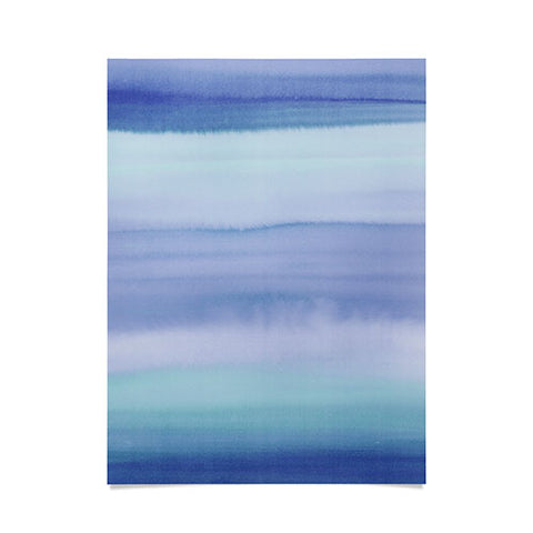 Amy Sia Ombre Watercolor Blue Poster