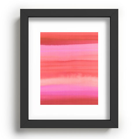 Amy Sia Ombre Watercolor Pink Recessed Framing Rectangle