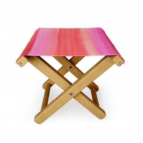 Amy Sia Ombre Watercolor Pink Folding Stool