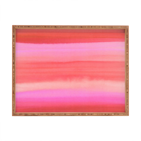 Amy Sia Ombre Watercolor Pink Rectangular Tray