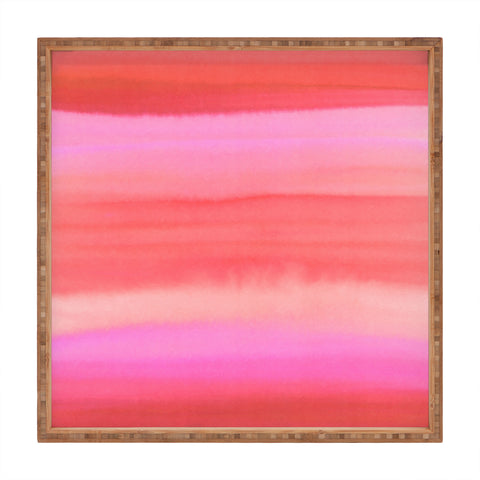 Amy Sia Ombre Watercolor Pink Square Tray