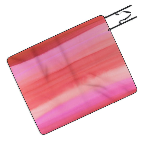Amy Sia Ombre Watercolor Pink Picnic Blanket
