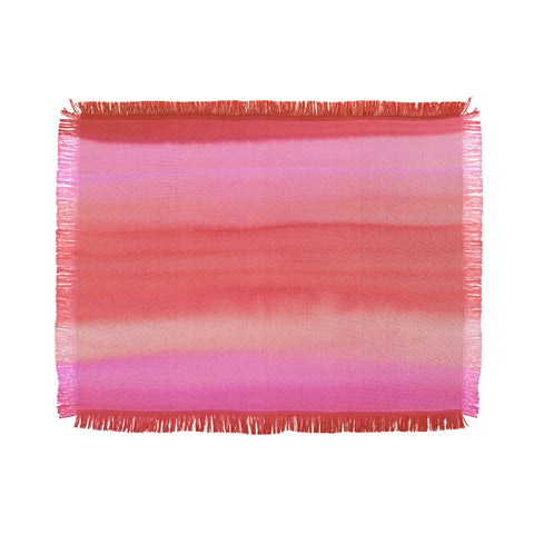 Amy Sia Ombre Watercolor Pink Throw Blanket