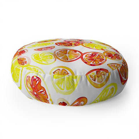 Amy Sia Orange Slice Floor Pillow Round