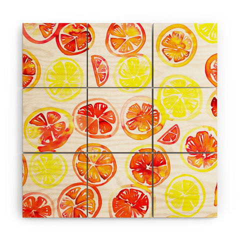 Amy Sia Orange Slice Wood Wall Mural