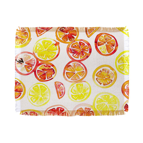 Amy Sia Orange Slice Throw Blanket