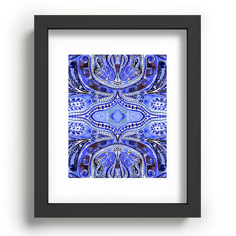 Amy Sia Paisley Deep Blue Recessed Framing Rectangle