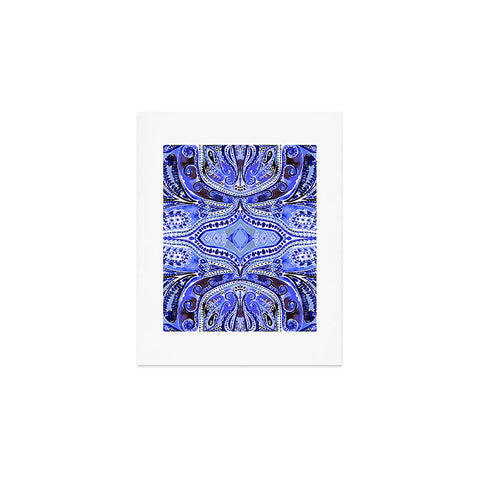 Amy Sia Paisley Deep Blue Art Print