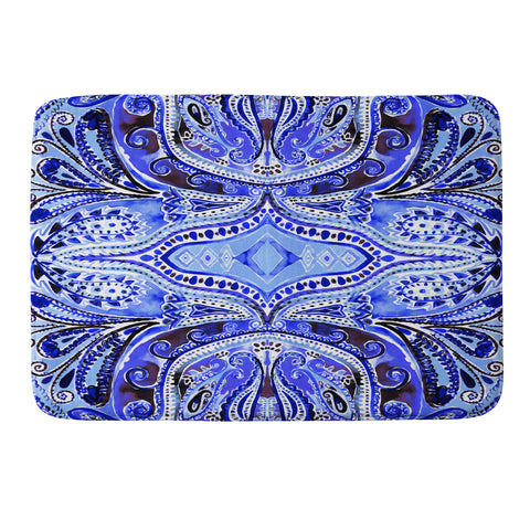 Amy Sia Paisley Deep Blue Memory Foam Bath Mat
