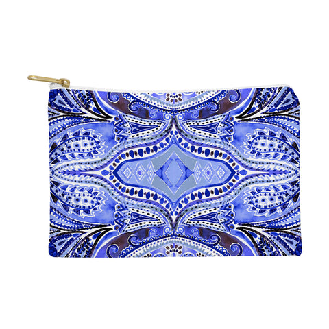Amy Sia Paisley Deep Blue Pouch