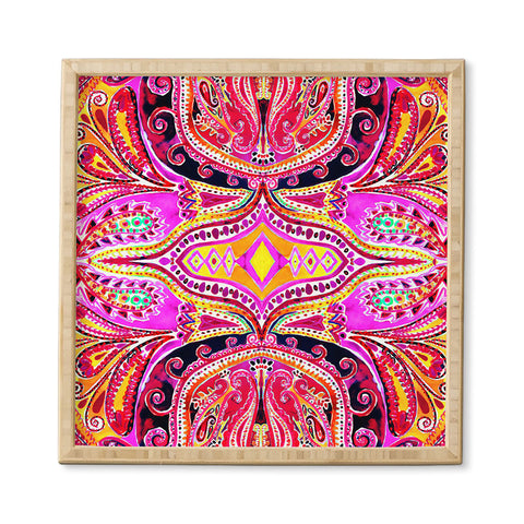 Amy Sia Paisley Hot Pink Framed Wall Art