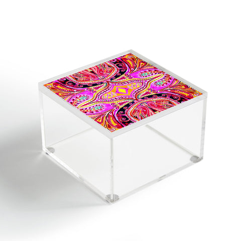 Amy Sia Paisley Hot Pink Acrylic Box