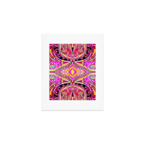 Amy Sia Paisley Hot Pink Art Print