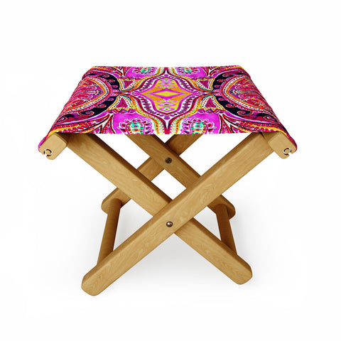 Amy Sia Paisley Hot Pink Folding Stool