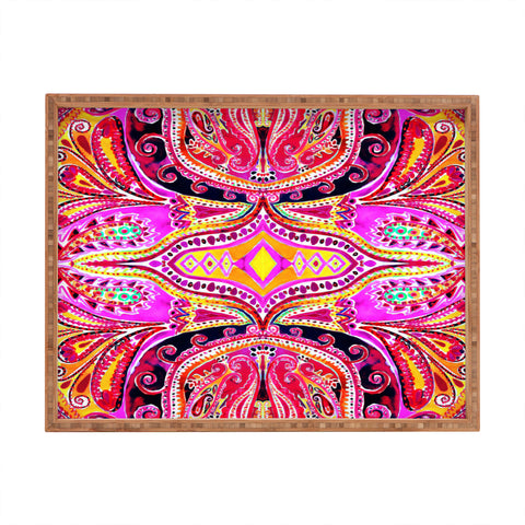 Amy Sia Paisley Hot Pink Rectangular Tray