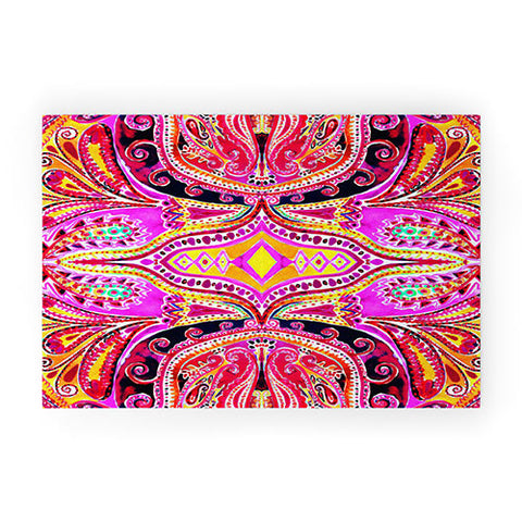 Amy Sia Paisley Hot Pink Welcome Mat
