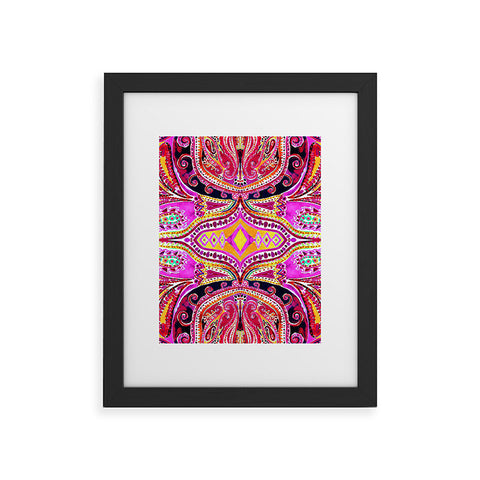 Amy Sia Paisley Hot Pink Framed Art Print