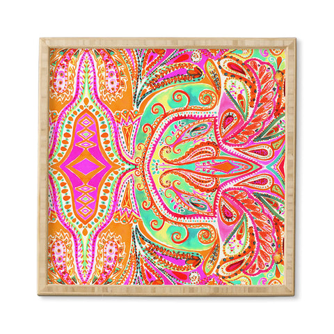 Amy Sia Paisley Pink Framed Wall Art