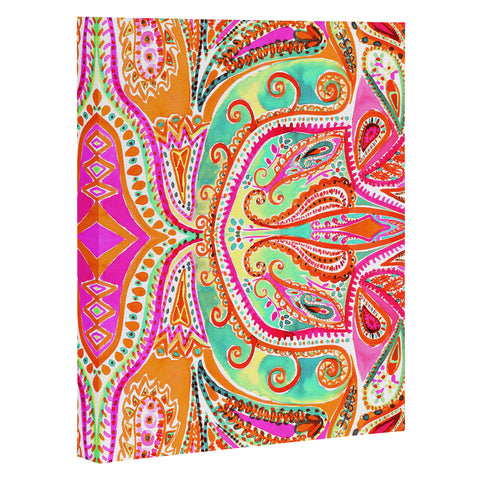 Amy Sia Paisley Pink Art Canvas